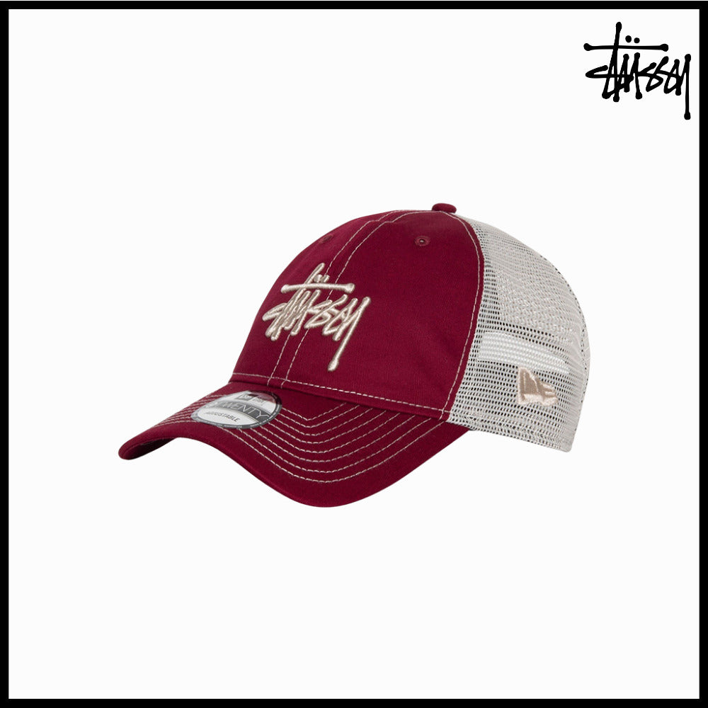 【STUSSY】Basic New Era Trucker Cap Cardinal