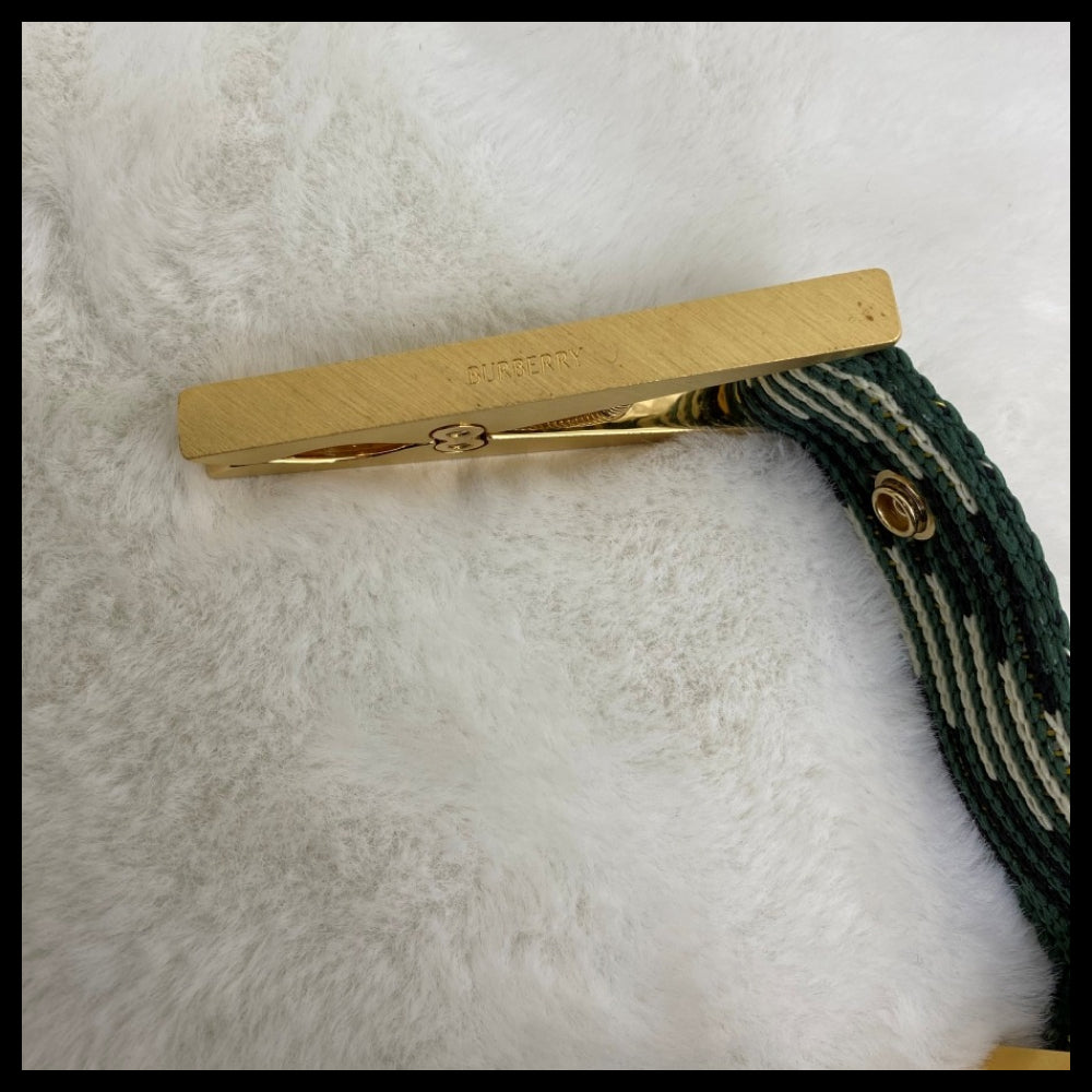 【Burberry】Knit Check Mini Peg Duffle Bag Ivy