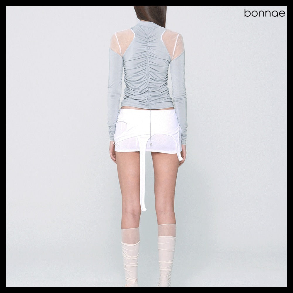【Bonnae】Women's Angelic Shirring Top 2 Colors