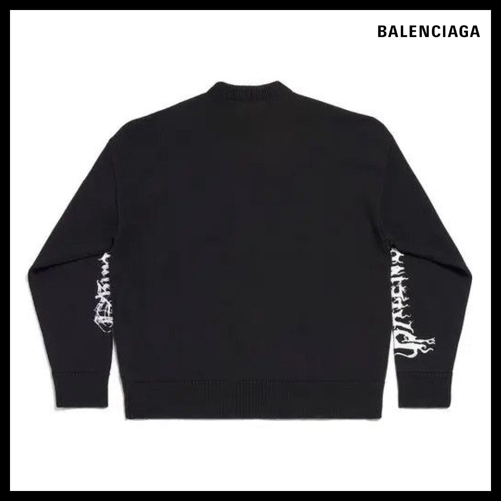 【BALENCIAGA】DIY Metal Sweater Black