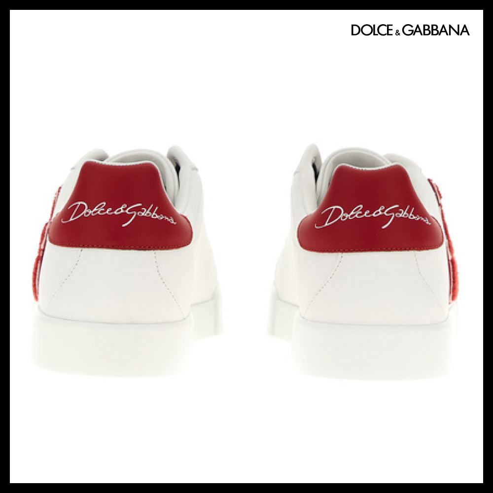 【Dolce & Gabbana】LEATHER SNEAKERS DG LOGO