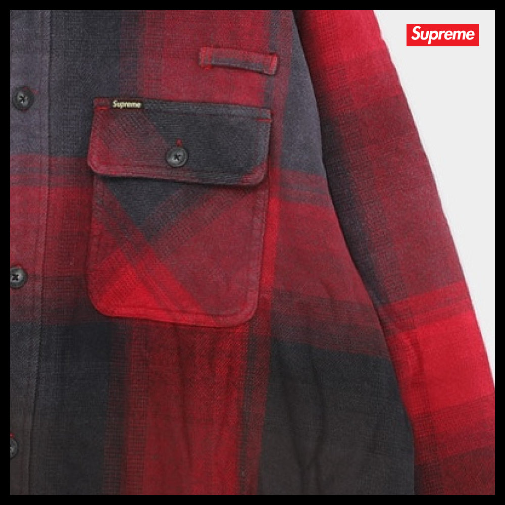 【100%正規品保証 Supreme】Quilted Lined Hooded Flannel Shirt
