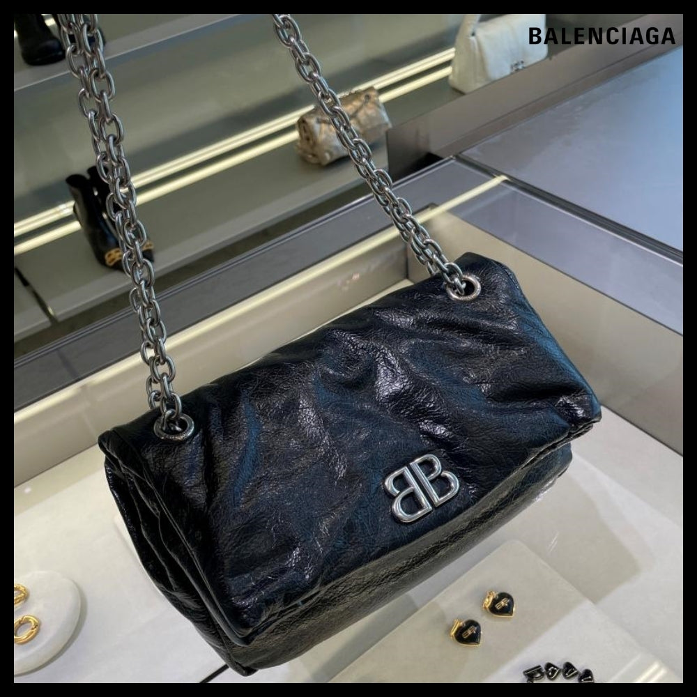 【BALENCIAGA】Monaco Small Chain Bag Black