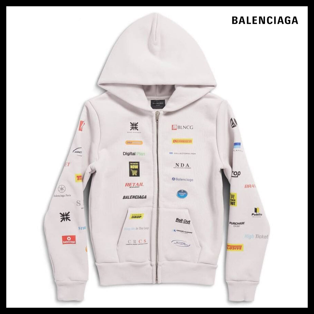 ★Balenciagaアウトレットセール★English Zip-Up Hoodie
