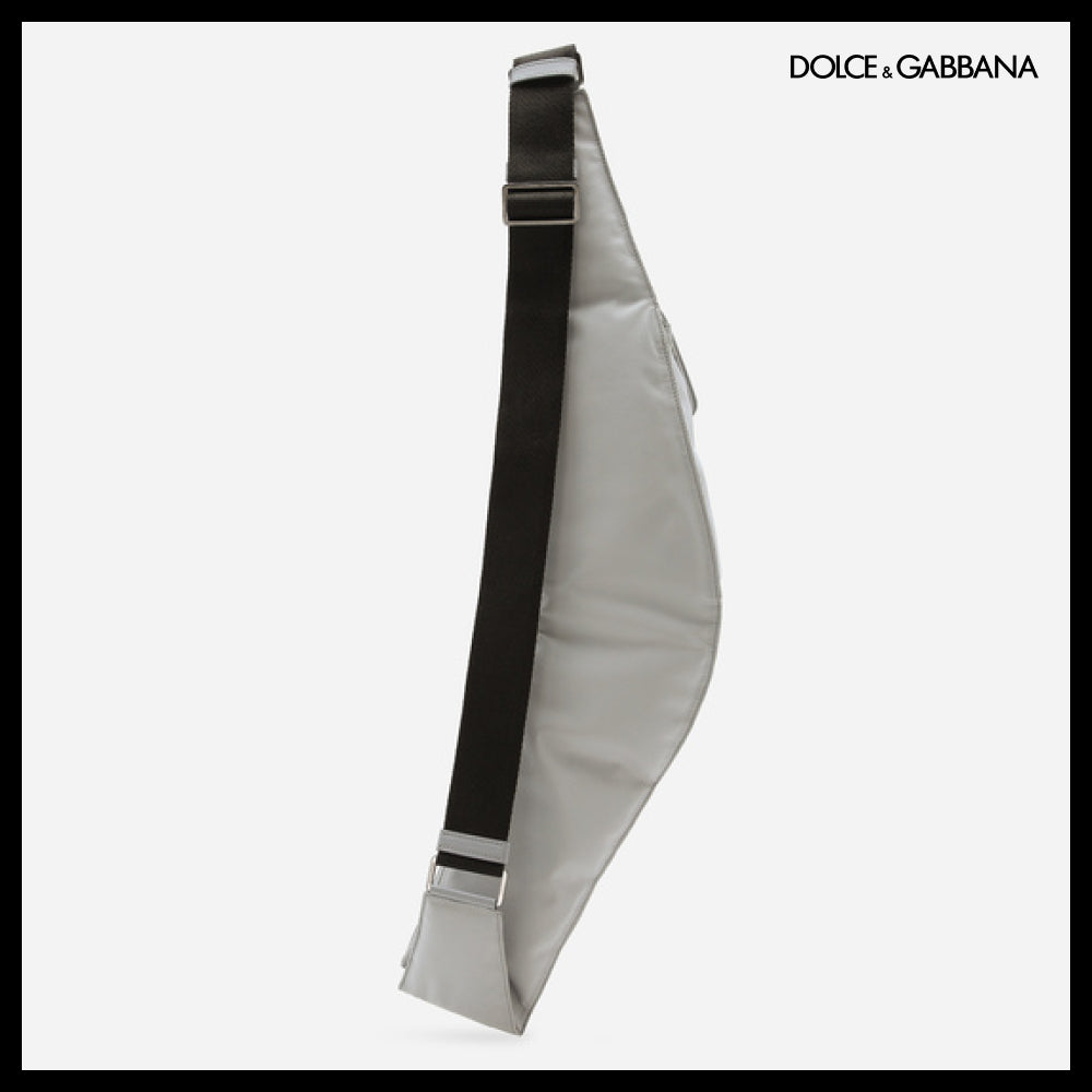 【Dolce & Gabbana】Cross NYLON BELT BAG Gray