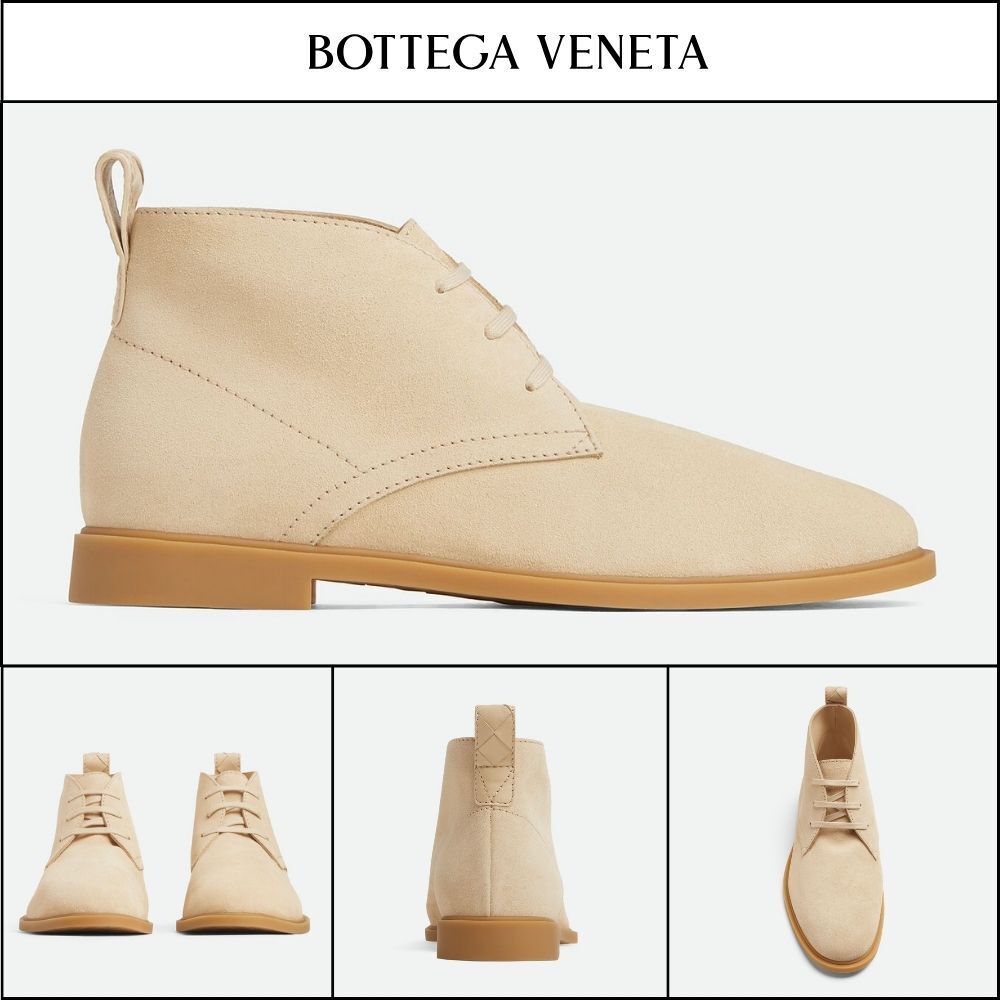 【BOTTEGA VENETA】Astaire Lace-Up Ankle Boots Tofu