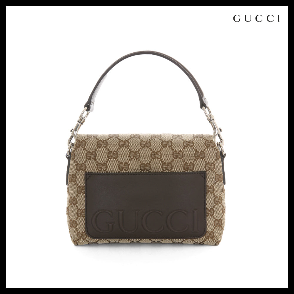 【GUCCI】GG Canvas Small Beige Crossbody Bag