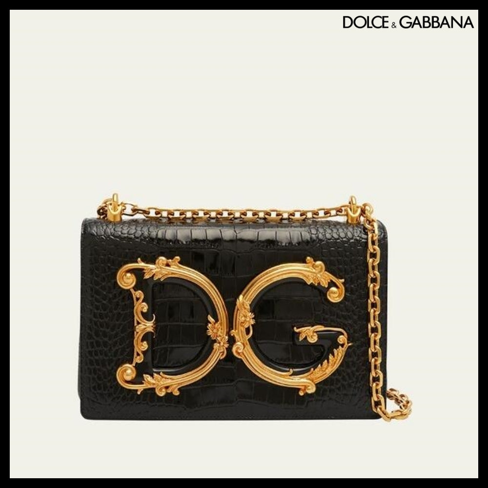 【アウトレット 正規品】Dolce & Gabbana - Croc Embossed Cross