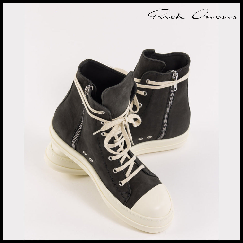 【RICK OWENS】Ramones High Dark Dust Milk Sneaker