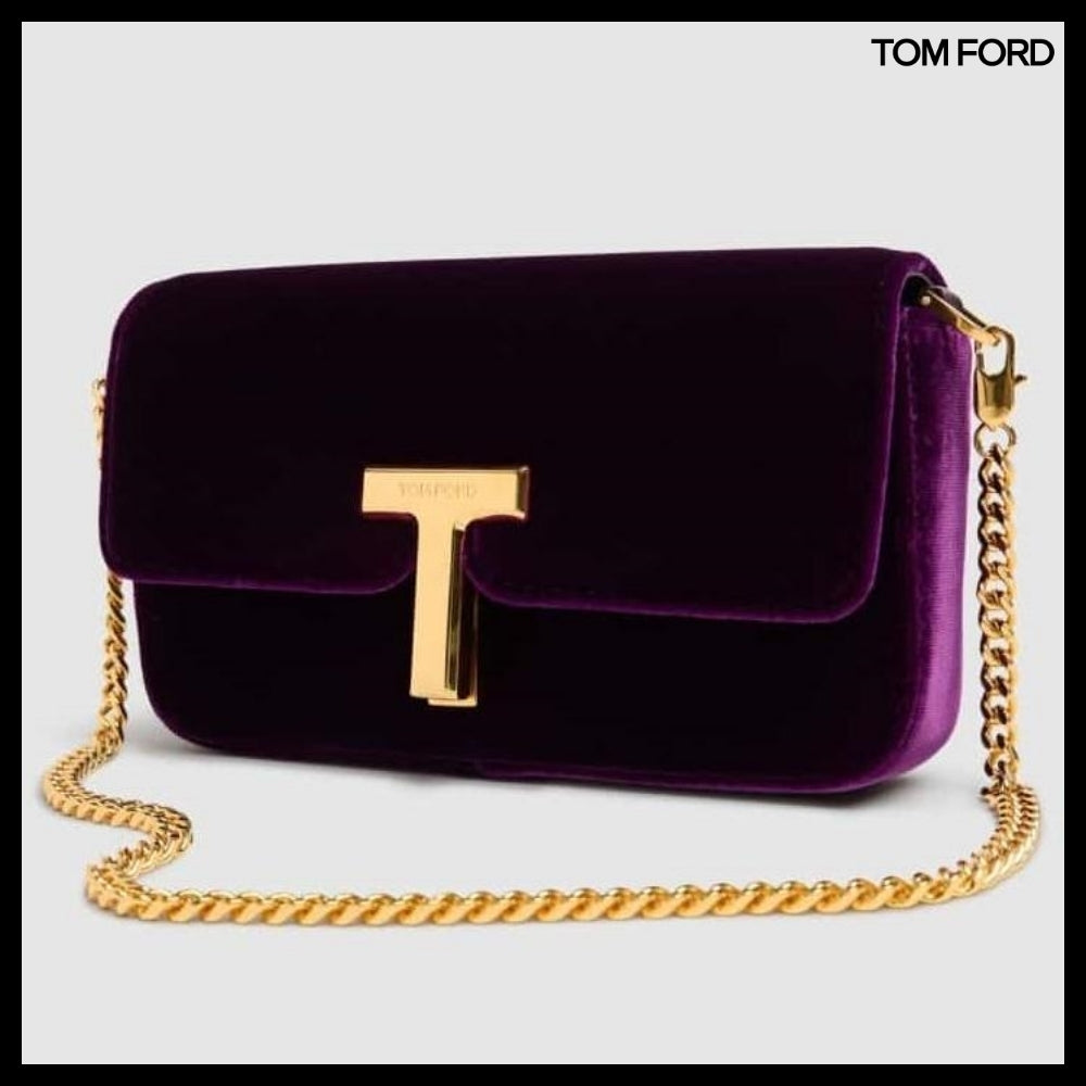 【TOM FORD】VELVET WALLIS CLUTCH BAG