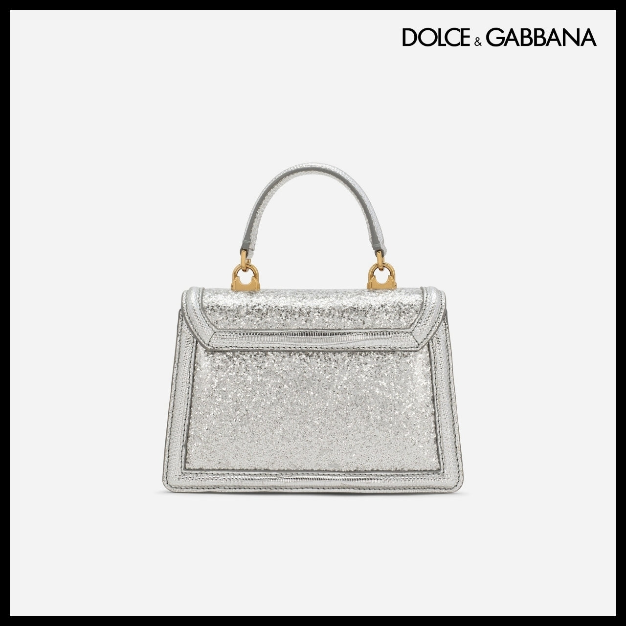 【Dolce & Gabbana】Small Devotion Top-Handle Bag Silver