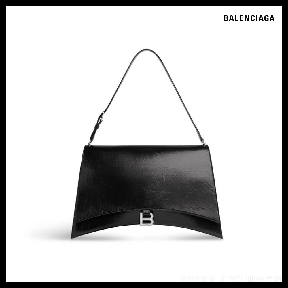 【BALENCIAGA】Crush Large Sling Bag Black