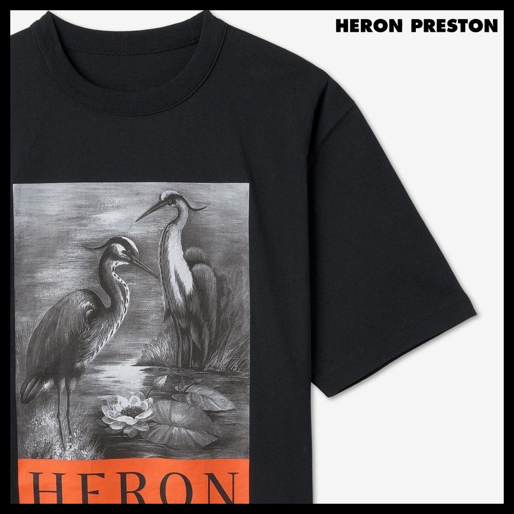【HERON PRESTON】LOGO GRAPHIC PRINTING SHORT-SLEEVE T-SHIRT