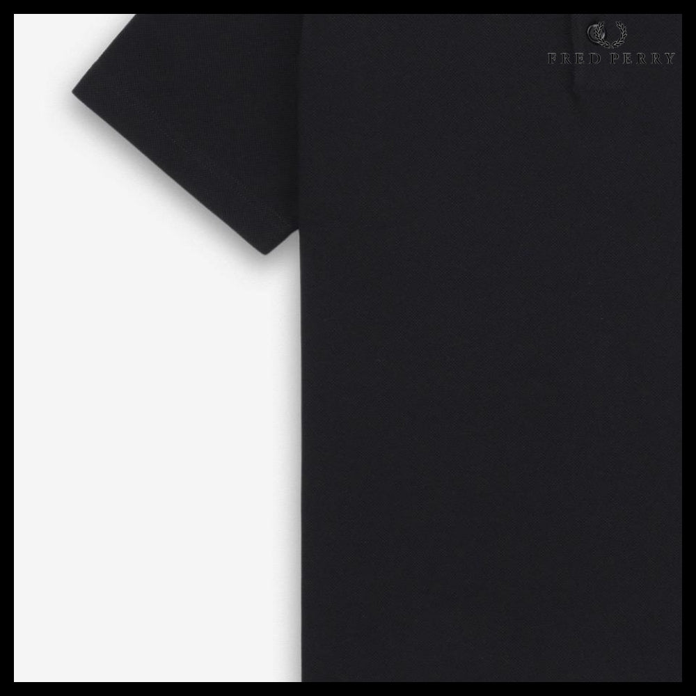 【Burberry】Cotton Slim Fit Polo Shirt Black