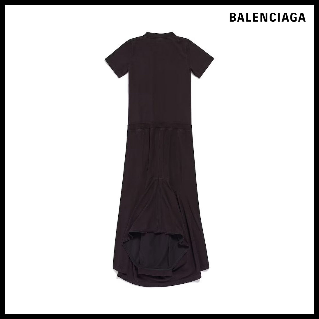【BALENCIAGA】Patched T-Shirt Dress Black