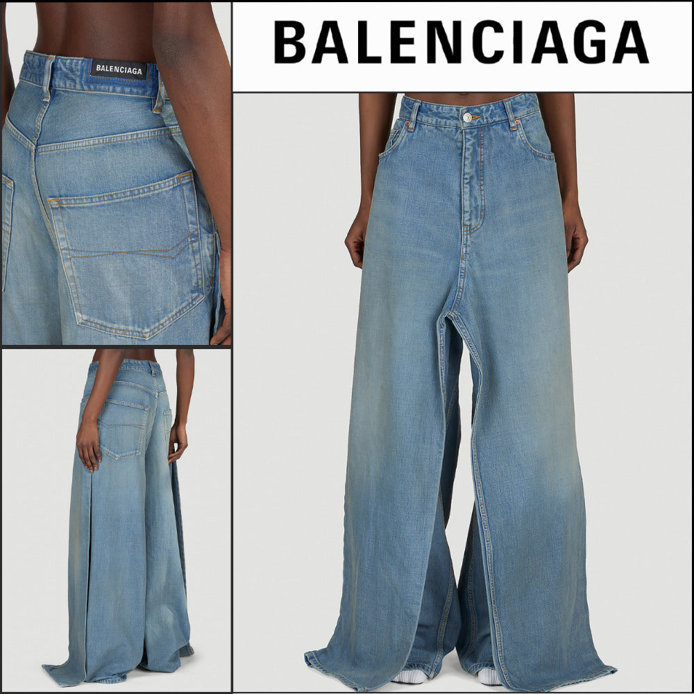 【BALENCIAGA】Double-Front Draped Jeans