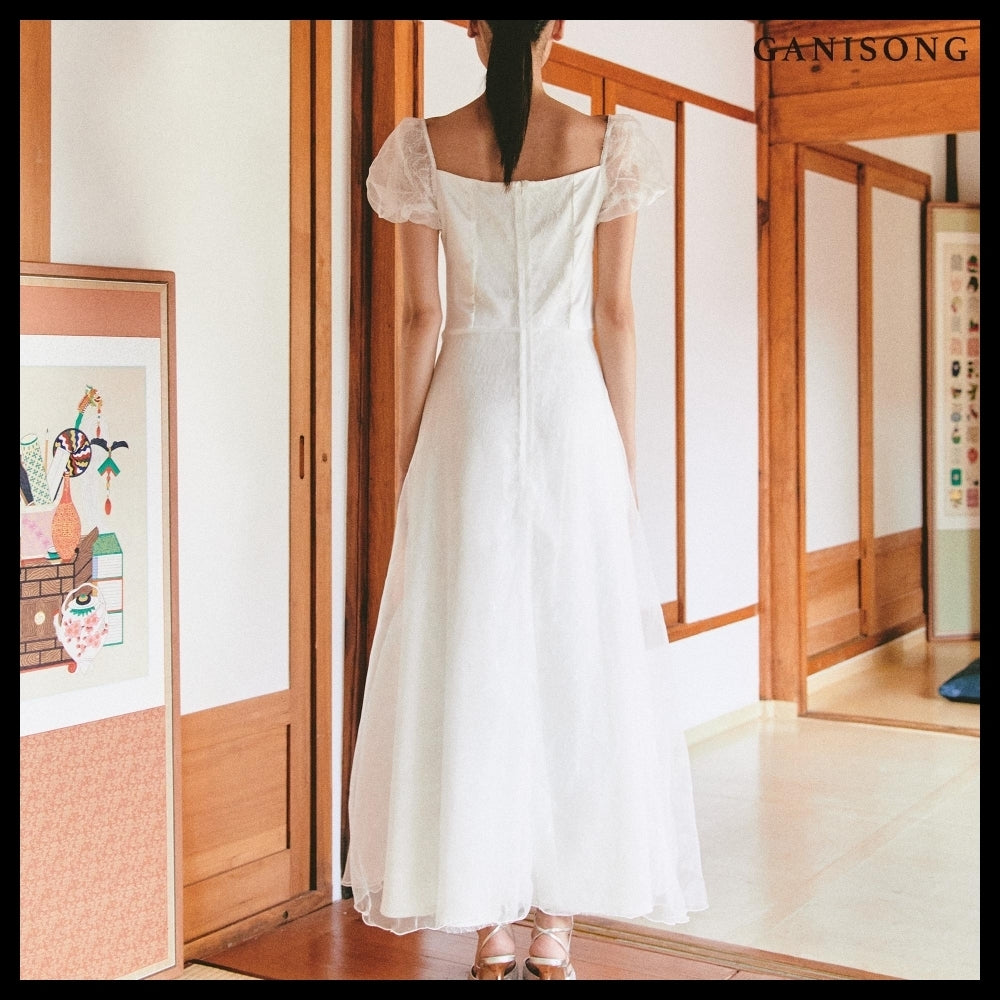 【GANISONG】Bridal Celia Dress White