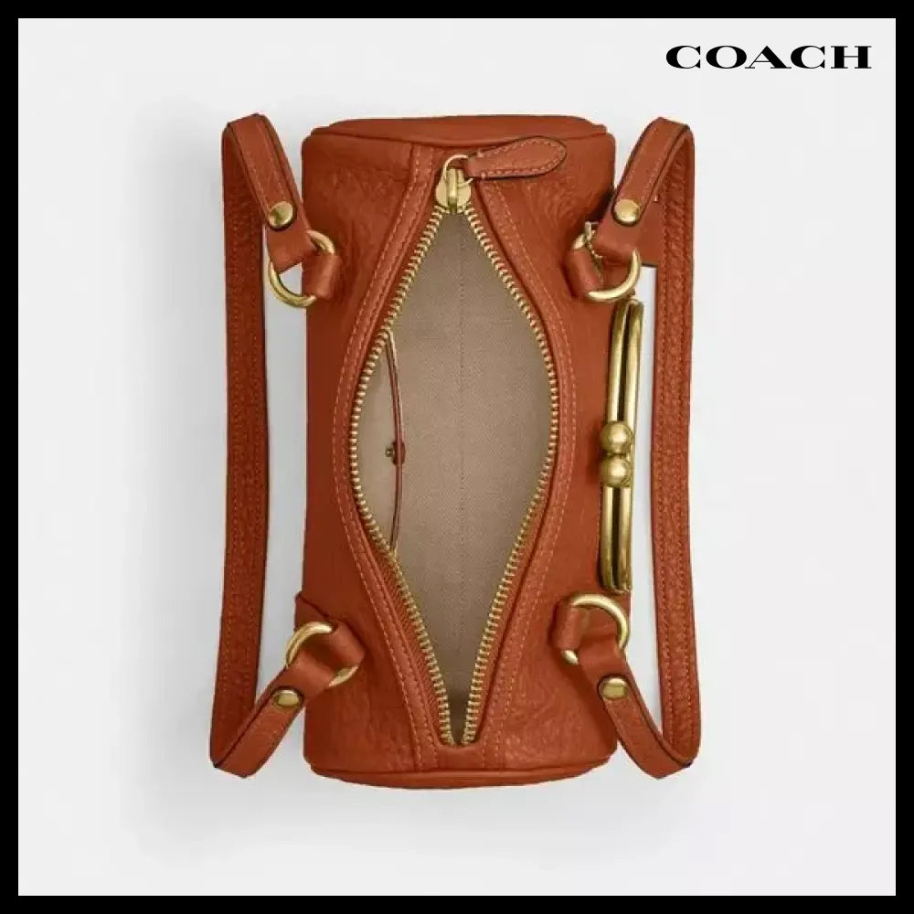 【COACH】Kisslock Barrel Bag 28