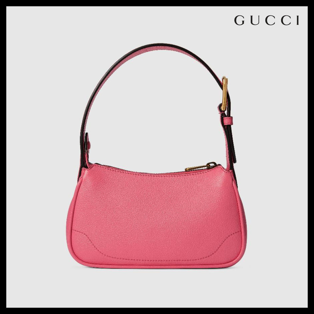【GUCCI 】GG Aphrodite Soft Goat Shoulder Bag RHODAMINE PINK