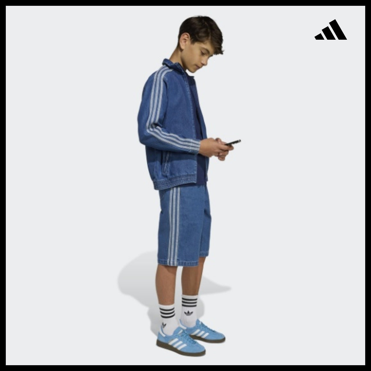 【ADIDAS】 Firebird Denim Track Top Jacket Vintage