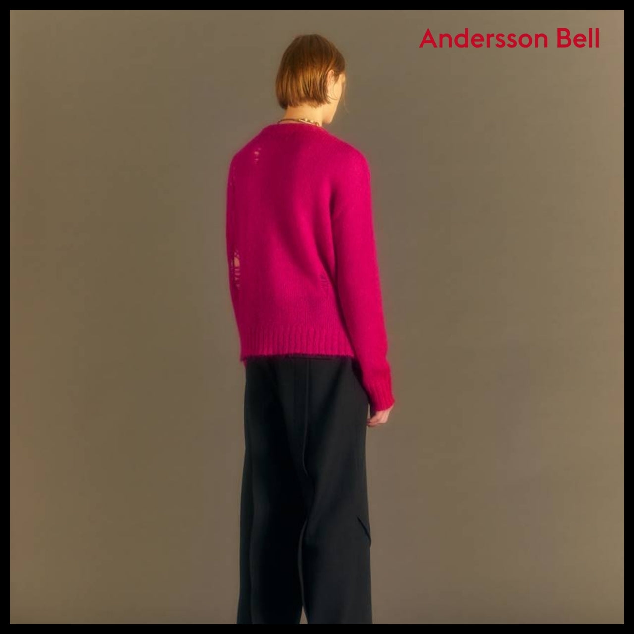 【ANDERSSON BELL】ADSB Kid Mohair Crew-Neck Sweater 3Colors