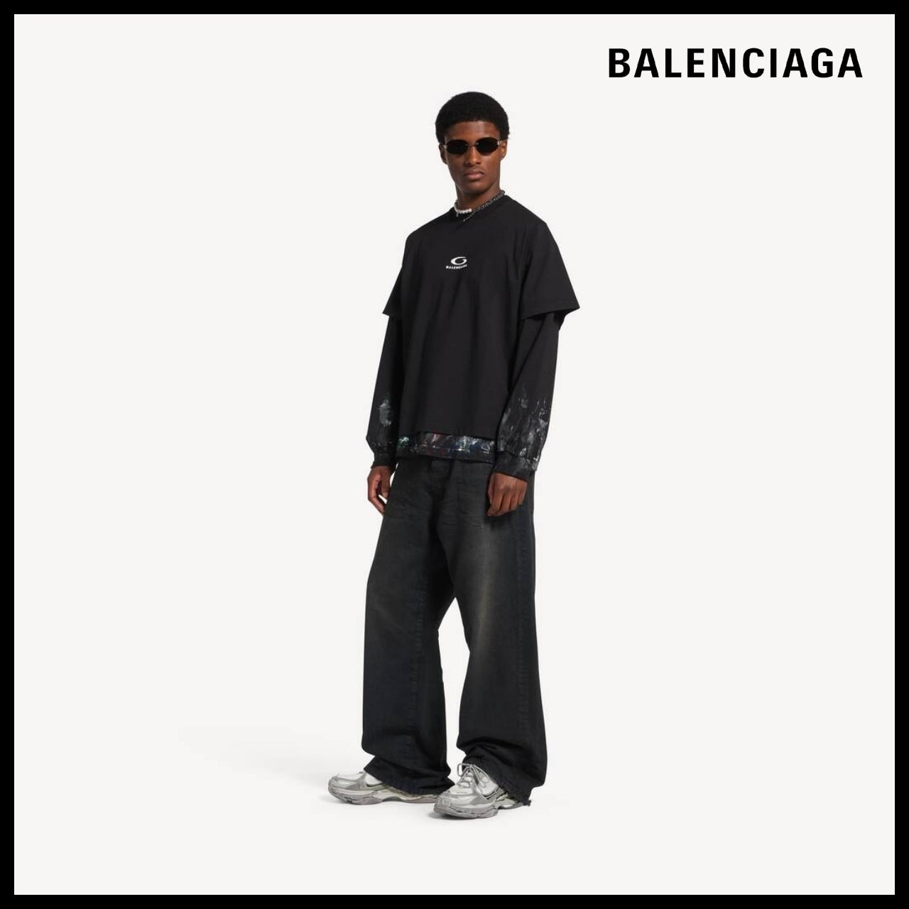 【BALENCIAGA】Triple S2 Gradient Sneakers Grey