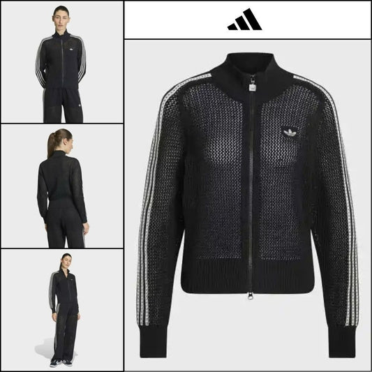 【ADIDAS 】Knit Crochet Firebird Track Top