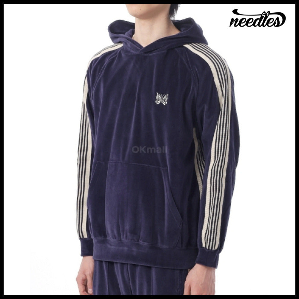 【NEEDLES】 Track Hoody CPE Velour Navy