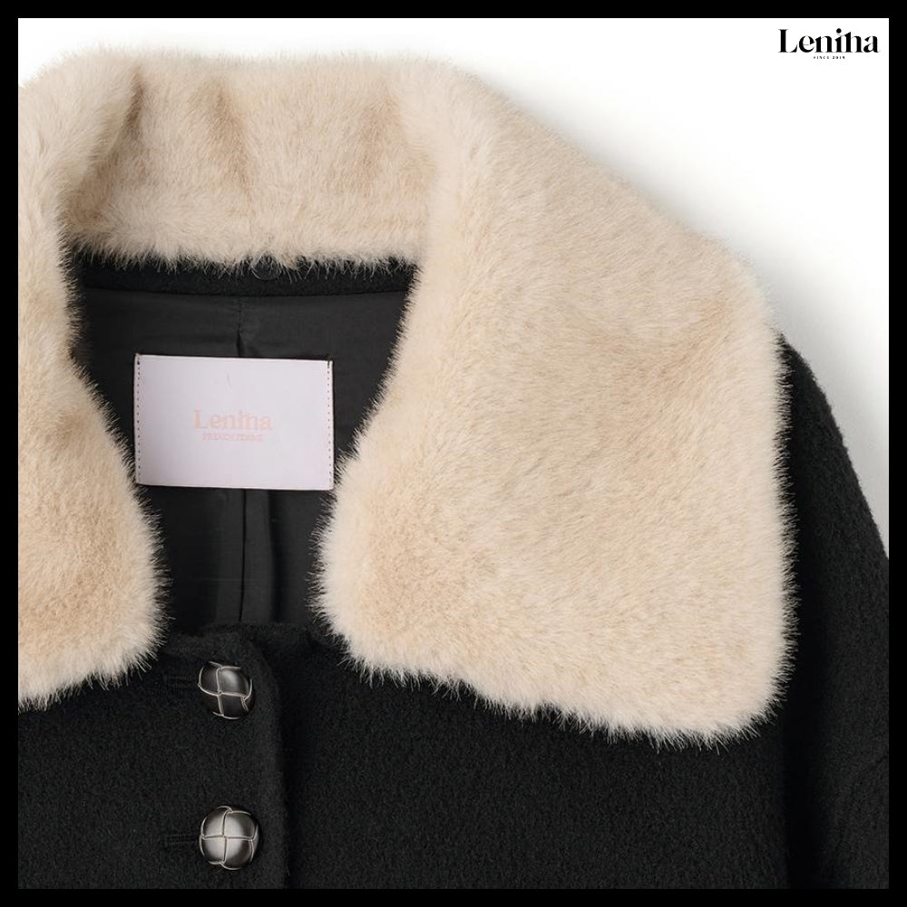 【LENINA】Perris Wool Handmade Half Coat