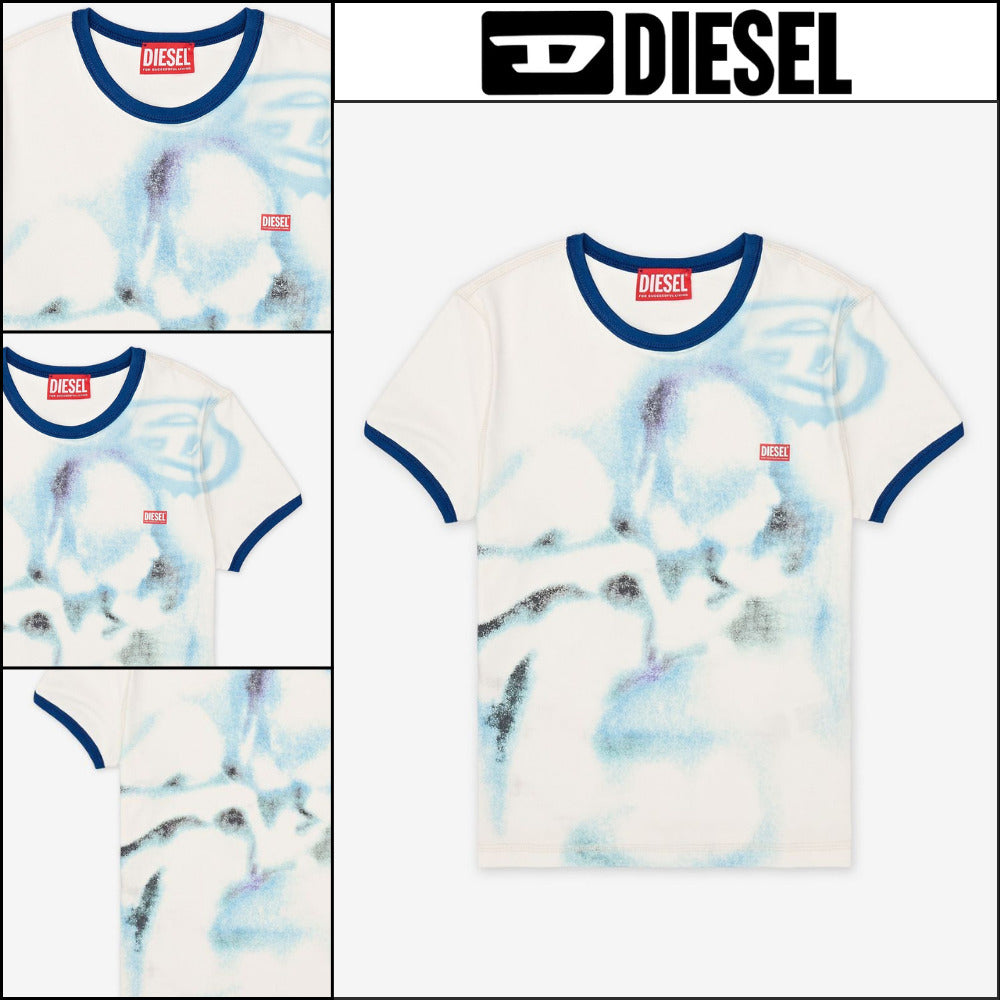 【DIESEL】T-Uncutie Long-S1 Short Sleeve T-Shirt - Off White