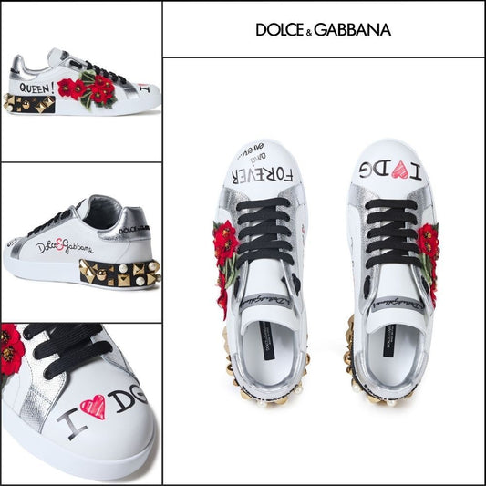 【正規品】Dolce & Gabbana 装飾付きレザーシューズ 限定モデル