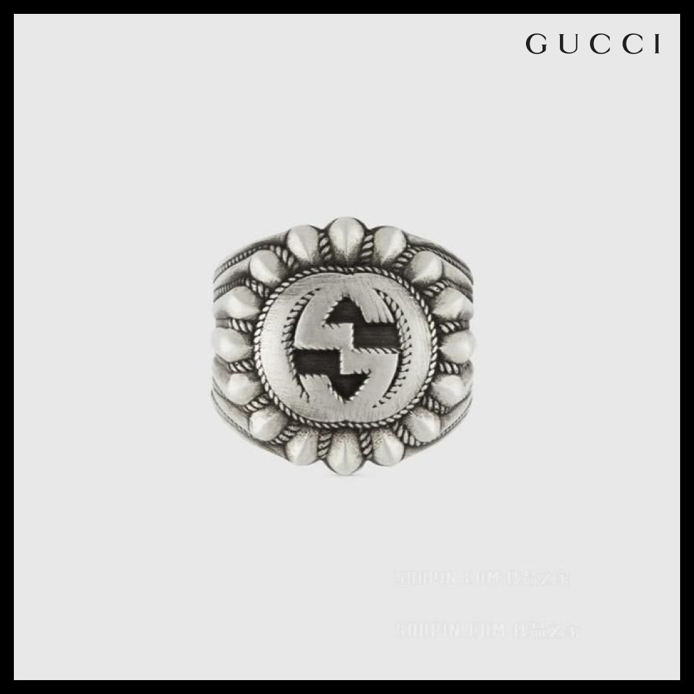 【GUCCI】G SUN FLOWER Sunflower Interlocking Sterling Ring