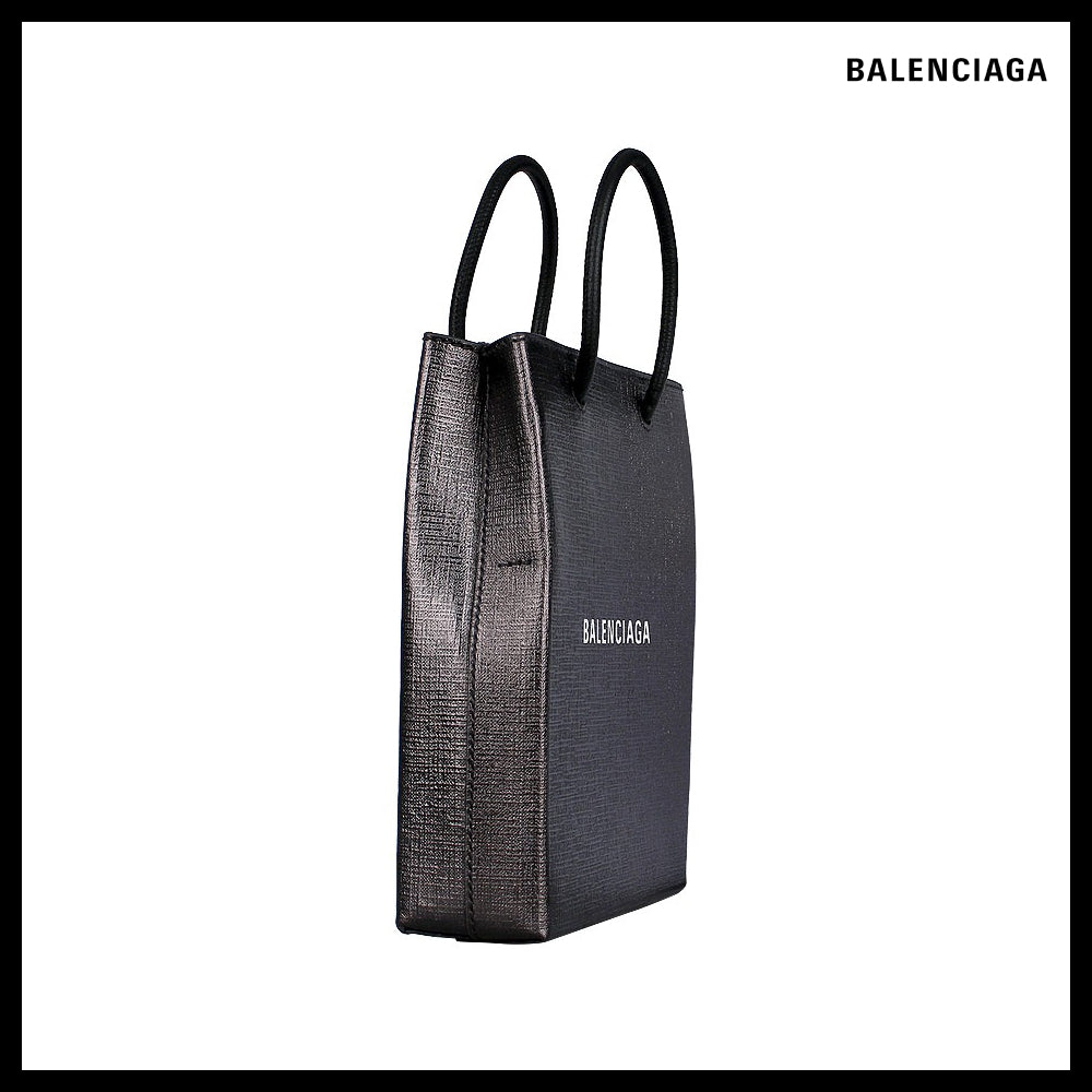 【BALENCIAGA】Shopping Phone Holder Enlarged Balenciaga Grey