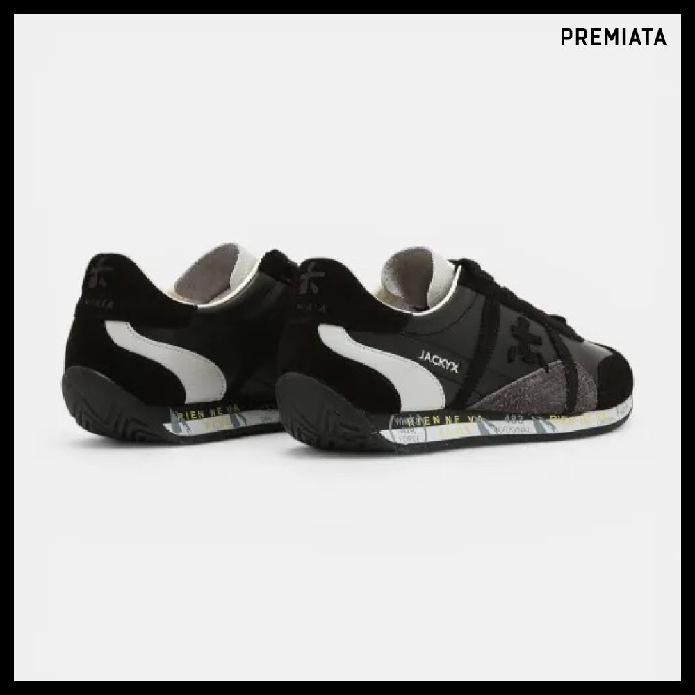 【PREMIATA】26SS JACKYX Black Logo Patch Cow Leather Mens