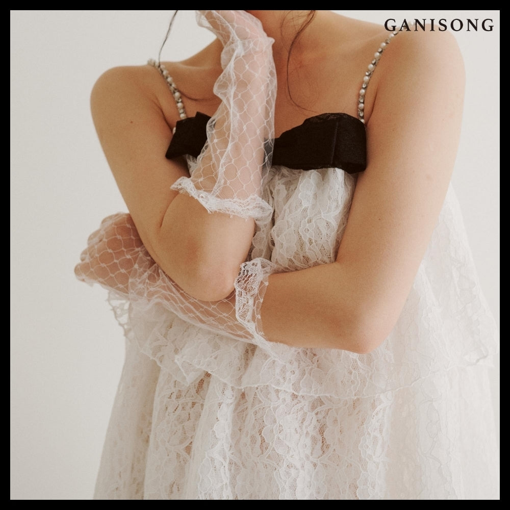 【GANISONG】Bridal Layerd Wedding Cake Dress White