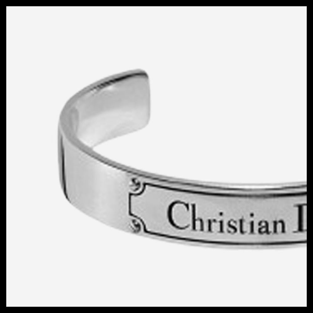 【DIOR】Couture Bangle Bracelet Silver Unisex