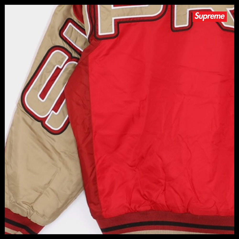 【100%正規品保証 Supreme】Patch Logo Stadium Hooded Jacket
