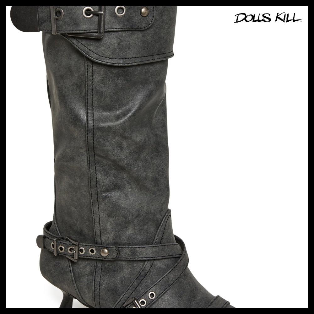 ◆DOLLS KILL◆DARKER WAVS Outro Buckle Boot