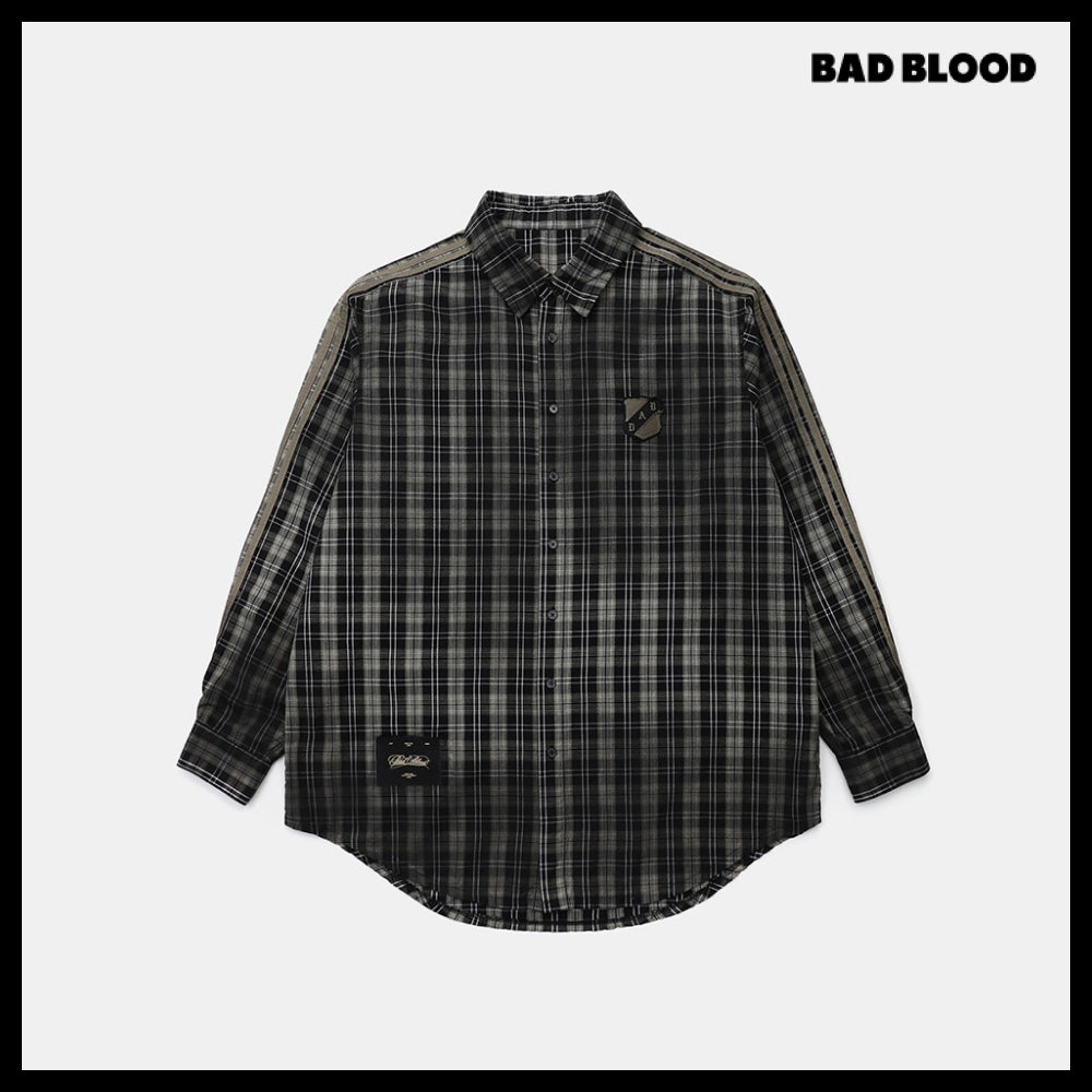 【BADBLOOD】Vintage Billy Check Shirt Large Fit 2colors