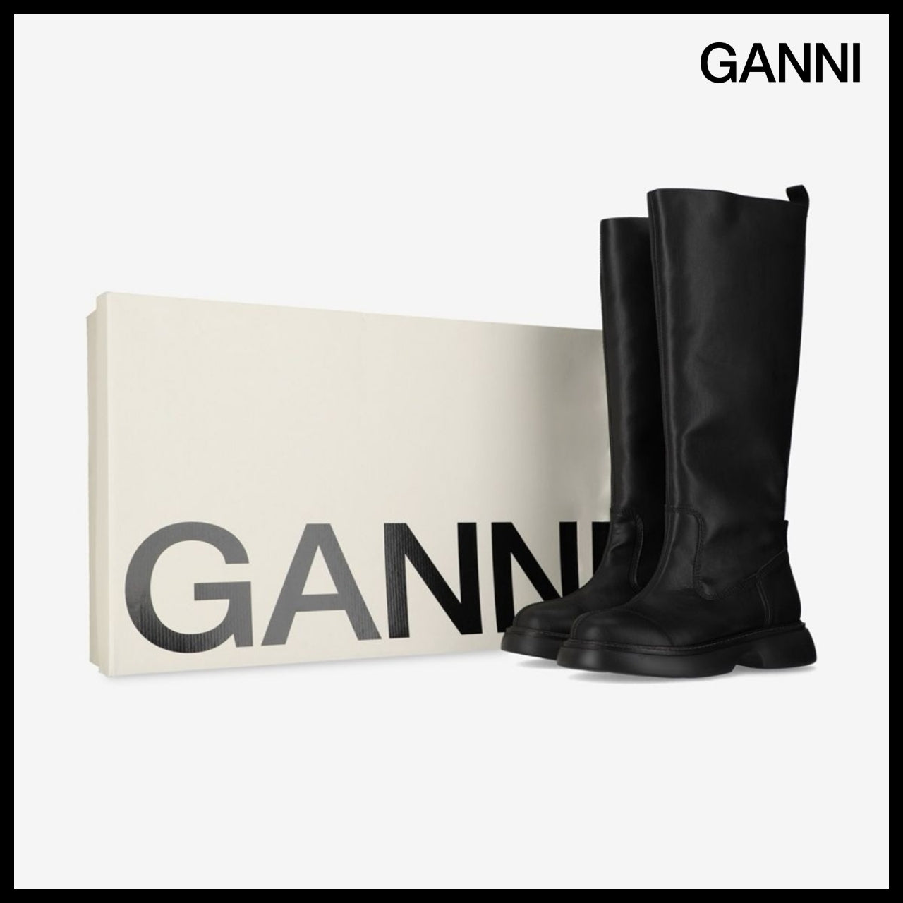 【Ganni】Everyday Tubular Boots - Black