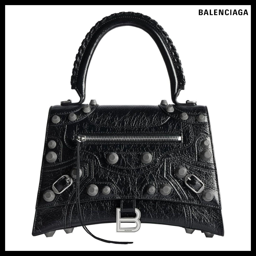【Balenciaga X Hourglass】Le Cagole Medium Handbag Black