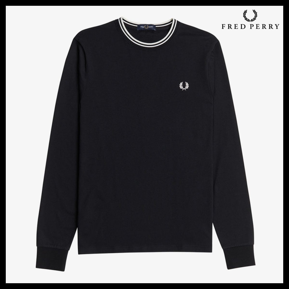【FREDPERRY】Baseline Long Sleeve Twin Tipped T-Shirt 102