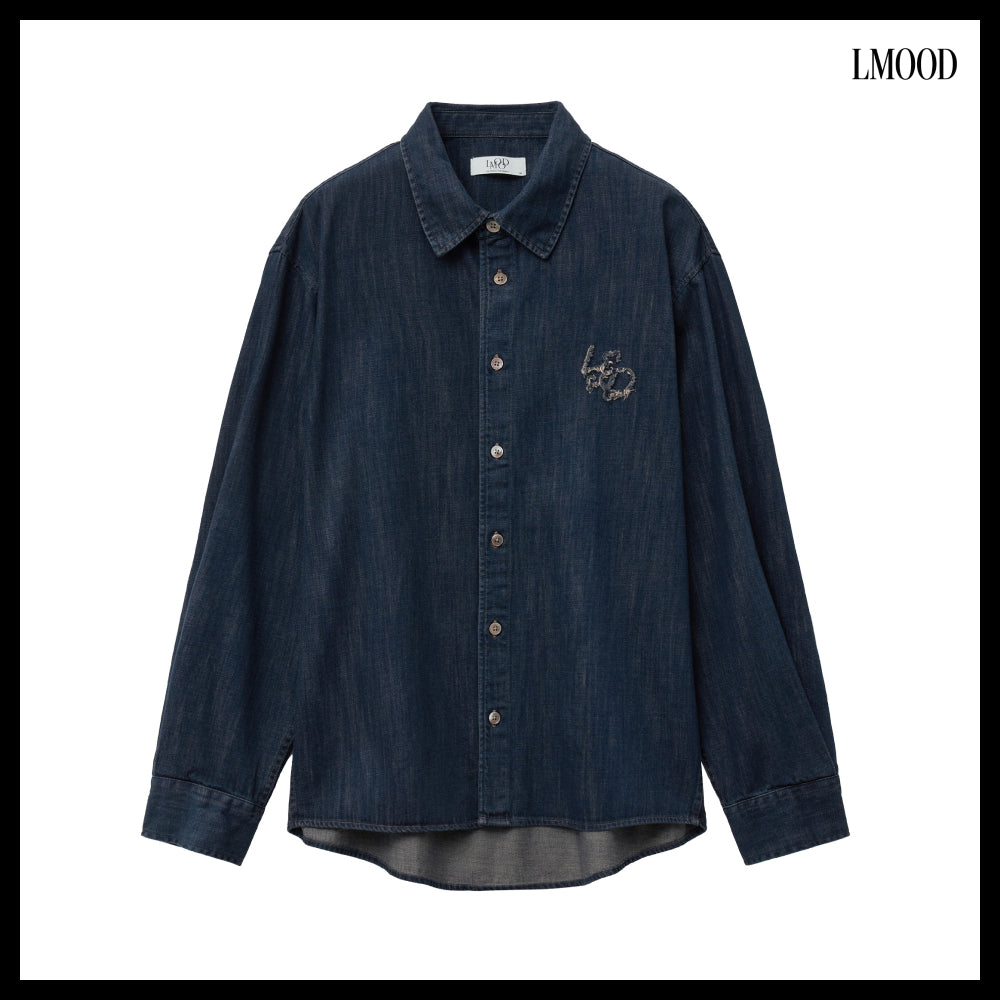【LMOOD】Burning Denim Cotton Shirt 2 Colors