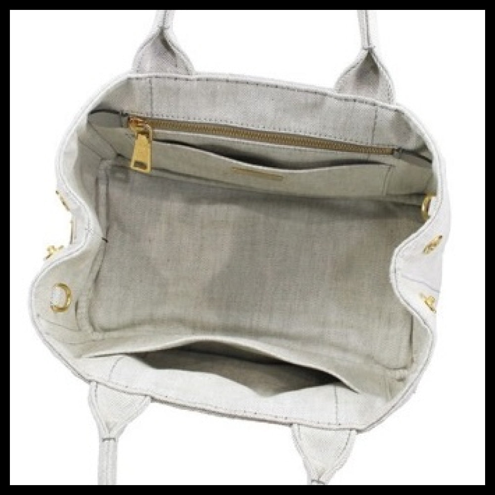 【PRADA】Denim Tote Bag Grey Women's