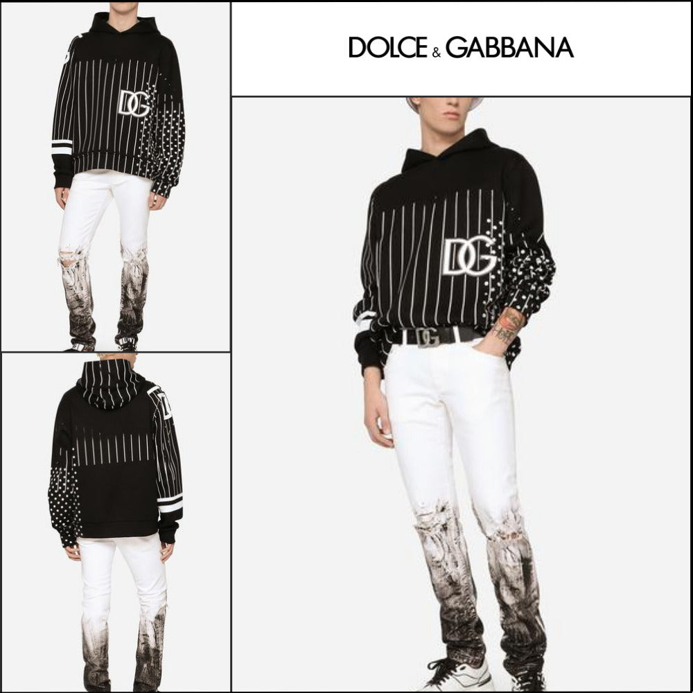 【Dolce&Gabbana】PRINTED TECHNICAL JERSEY HOODIE
