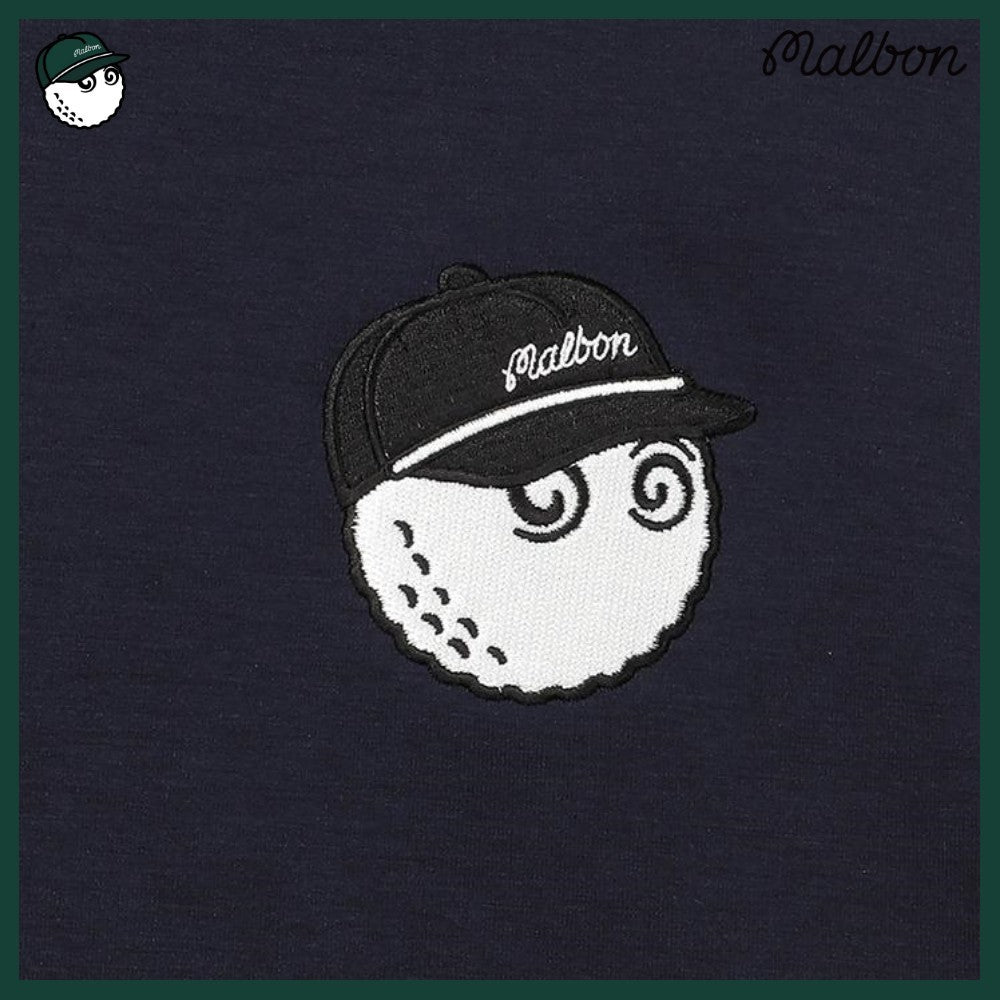 【MALBON GOLF】 SCRIPT HOOD MAN TO MAN 3COLORS