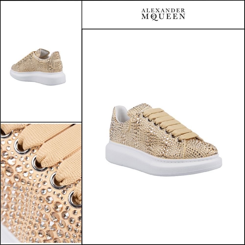 【Alexander Mcqueen】Allover Rhinestone Oversole Sneakers