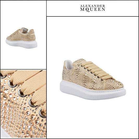 【Alexander Mcqueen】Allover Rhinestone Oversole Sneakers