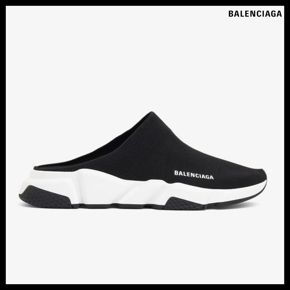 【BALENCIAGA】Speed Recycled Knit Mule White/Black