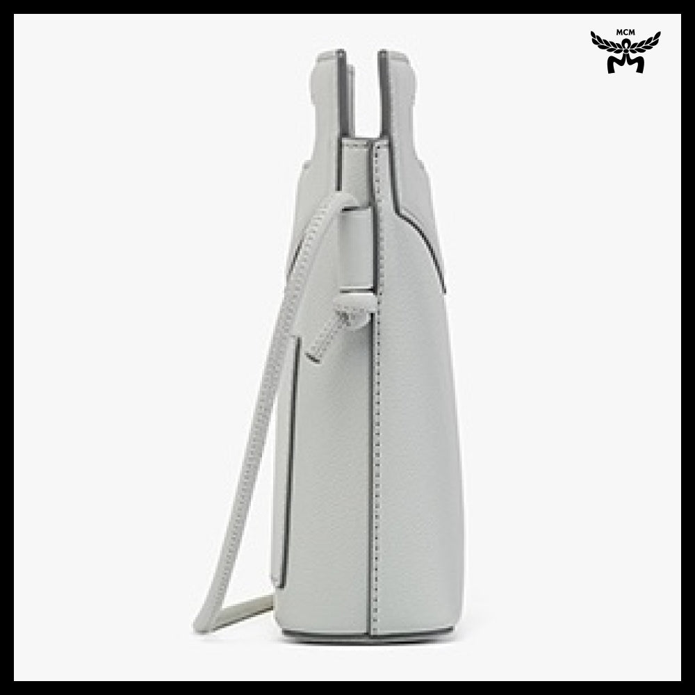 【MCM】 leather and calf leather diamond crossbody pouch